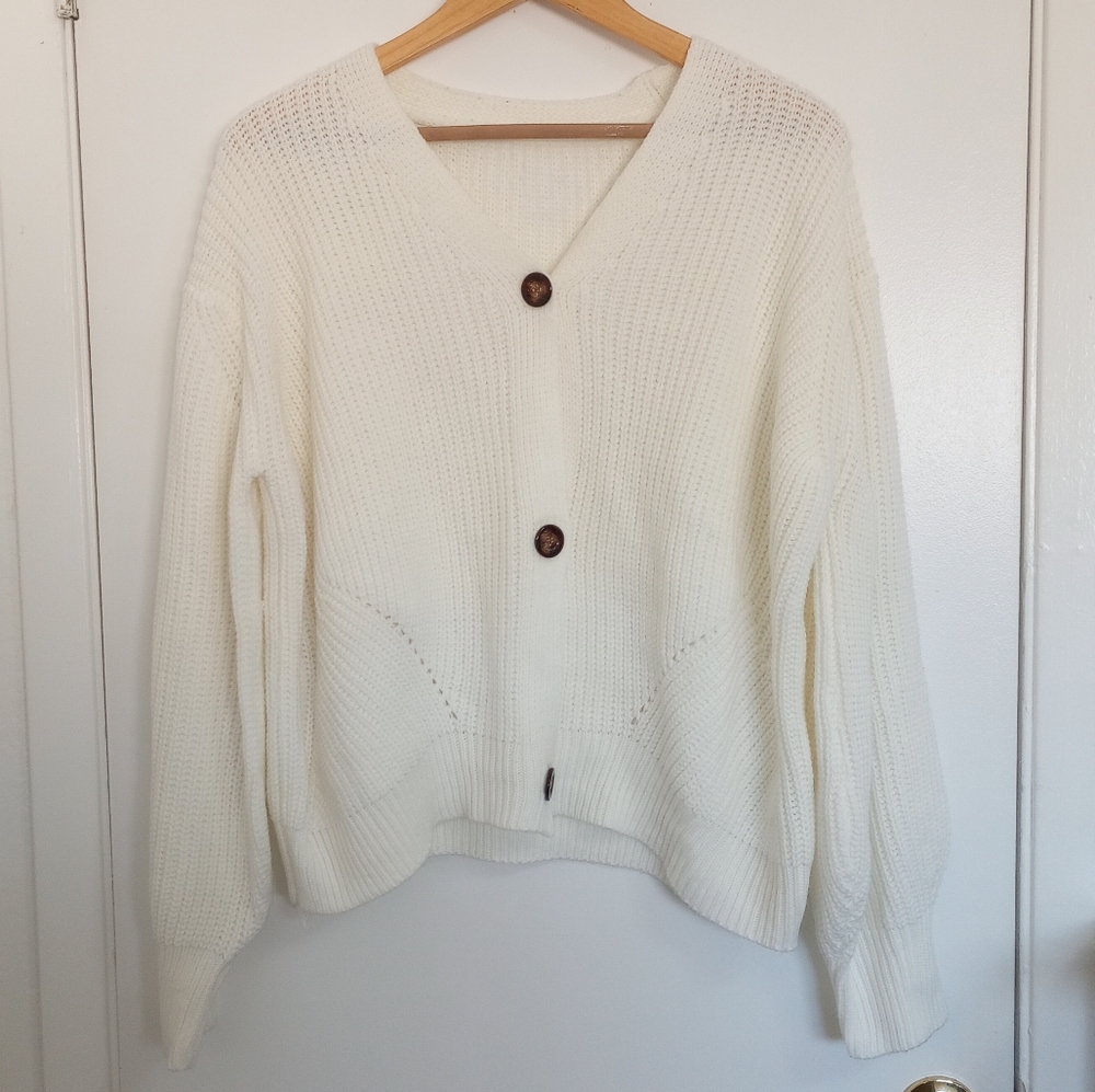 White Knit Cardigan